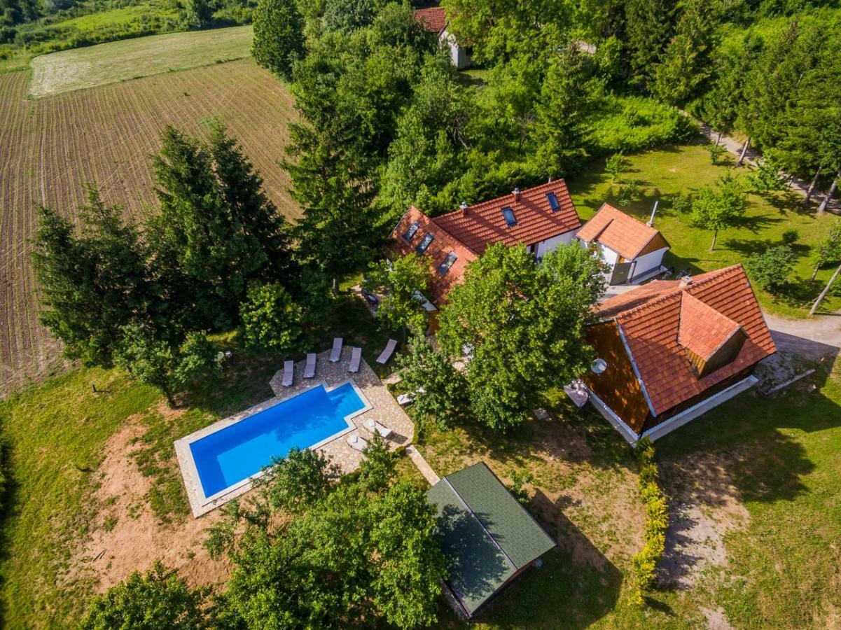 Beautiful Cottage With Heated Pool For 22 Ppl Plaški Exteriör bild
