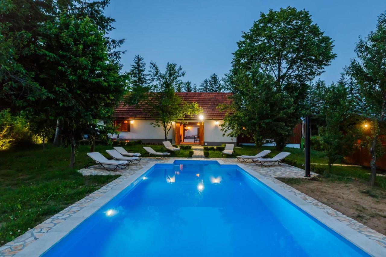 Beautiful Cottage With Heated Pool For 22 Ppl Plaški Exteriör bild